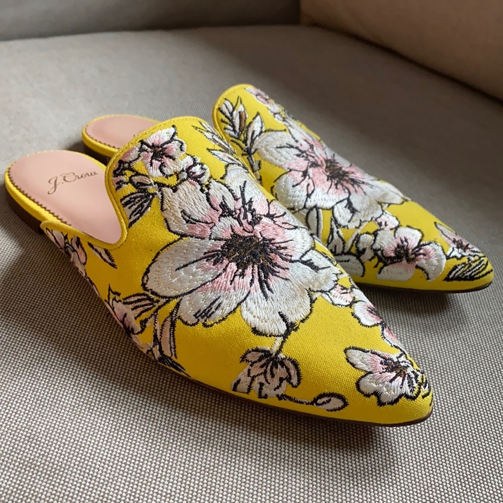 J. Crew Canvas Mules